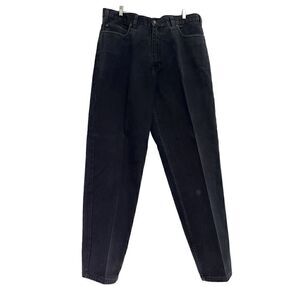 Harbor Bay Jeans Men's Size W42XL34 Black Loose Fit Straight Leg Casual 5 Pocket